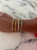 Brushed Gold Citrine Bangle