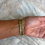 Brushed Gold London Topaz and Peridot Bangle