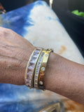 Copy of Brushed Gold Rose Quartz Bangle