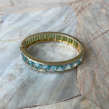 Brushed Gold London Topaz and Peridot Bangle